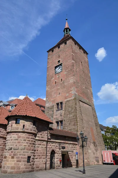 Blick Die Stadt Nürnberg Bayern Deutschland — Stockfoto