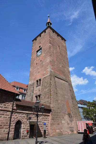 Blick Die Stadt Nürnberg Bayern Deutschland — Stockfoto