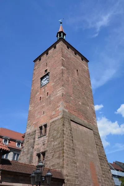 Blick Die Stadt Nürnberg Bayern Deutschland — Stockfoto