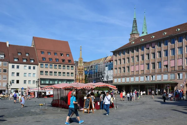 Vue Dans Ville Nuremberg Bavière Allemagne — Photo