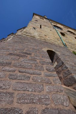 Wartburg castle yakınındaki tarihi kent Eisenach, bölge Thuringia, Almanya sığınmak Martin Luther'in 1521 ve 1522 yıllarında Eisenach, Almanya görünümü