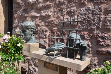 Wartburg castle yakınındaki tarihi kent Eisenach, bölge Thuringia, Almanya sığınmak Martin Luther'in 1521 ve 1522 yıllarında Eisenach, Almanya görünümü