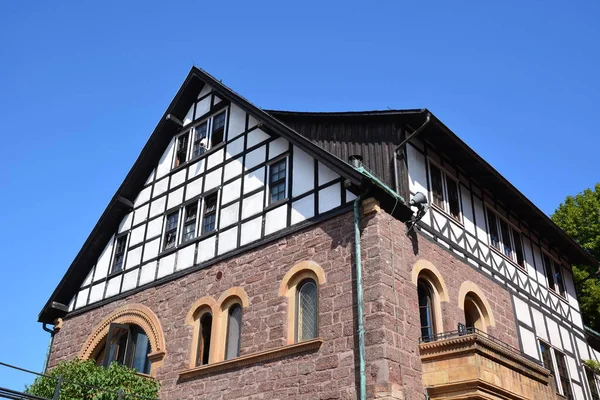 Eisenach Allemagne Vue Sur Château Wartburg Près Ville Historique Eisenach — Photo