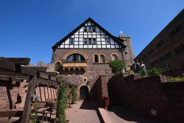 Eisenach Allemagne Vue Sur Château Wartburg Près Ville Historique Eisenach — Photo