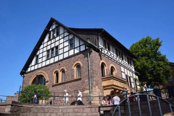 Eisenach Allemagne Vue Sur Château Wartburg Près Ville Historique Eisenach — Photo