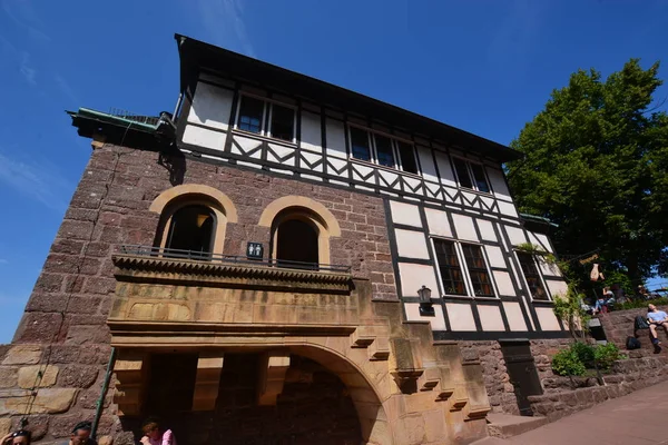 Eisenach Allemagne Vue Sur Château Wartburg Près Ville Historique Eisenach — Photo