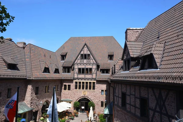 Eisenach Deutsche Sicht Auf Die Wartburg Der Nähe Der Historischen — Stockfoto