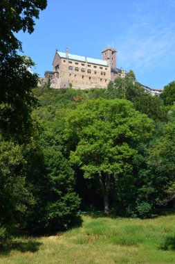 Wartburg castle yakınındaki tarihi kent Eisenach, bölge Thuringia, Almanya sığınmak Martin Luther'in 1521 ve 1522 yıllarında Eisenach, Almanya görünümü