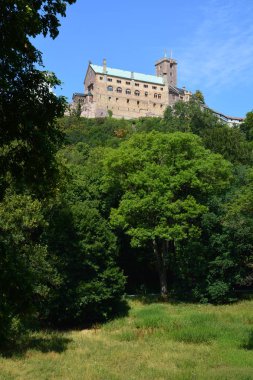 Wartburg castle yakınındaki tarihi kent Eisenach, bölge Thuringia, Almanya sığınmak Martin Luther'in 1521 ve 1522 yıllarında Eisenach, Almanya görünümü