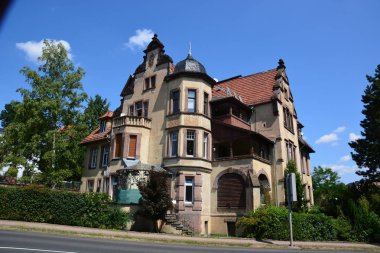 Eisenach, bölge Thuringia, Almanya tarihi şehir görünümünde Eisenach, Almanya