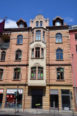 Eisenach, bölge Thuringia, Almanya tarihi şehir görünümünde Eisenach, Almanya