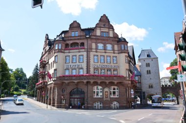 Eisenach, bölge Thuringia, Almanya tarihi şehir görünümünde Eisenach, Almanya