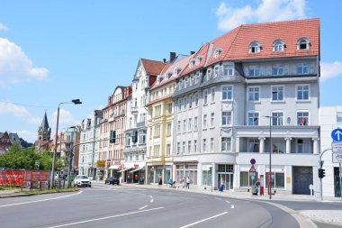 Eisenach, bölge Thuringia, Almanya tarihi şehir görünümünde Eisenach, Almanya