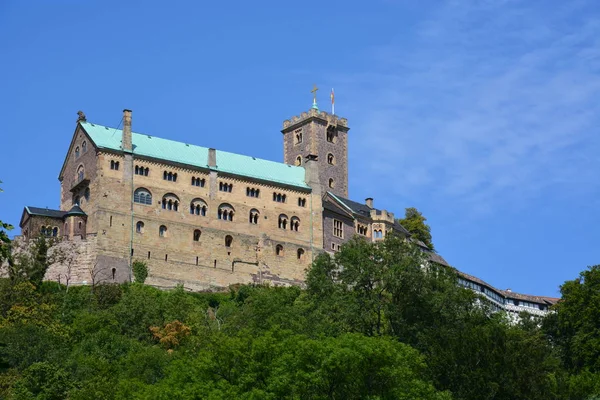 Eisenach Allemagne Vue Sur Château Wartburg Près Ville Historique Eisenach — Photo