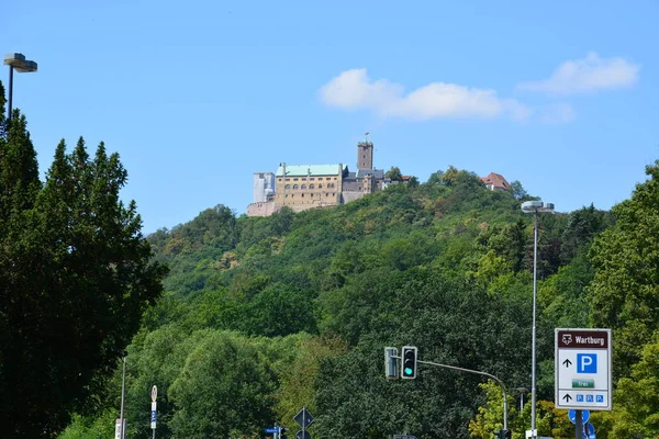 Eisenach Alemanha Vista Sobre Castelo Wartburg Perto Cidade Histórica Eisenach — Fotografia de Stock