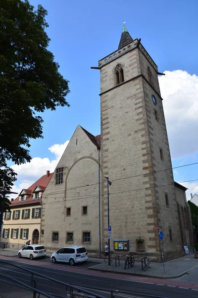 Zobacz Historyczne Miasta Erfurt Turyngia Niemcy — Zdjęcie stockowe
