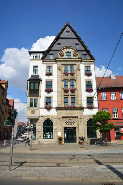 Vue Dans Ville Historique Erfurt Thuringe Allemagne — Photo