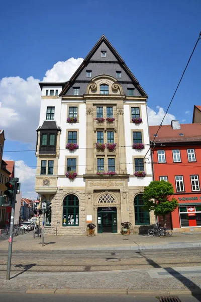 Tarihi Şehir Erfurt Thuringia Almanya Görüntülemek — Stok fotoğraf