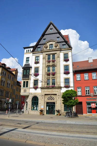 Vista Cidade Histórica Erfurt Turíngia Alemanha — Fotografia de Stock