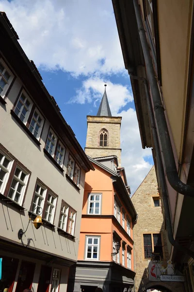 Visa Den Historiska Staden Erfurt Thüringen Tyskland — Stockfoto