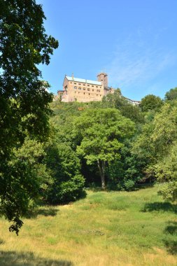 Wartburg castle yakınındaki tarihi kent Eisenach, bölge Thuringia, Almanya sığınmak Martin Luther'in 1521 ve 1522 yıllarında Eisenach, Almanya görünümü