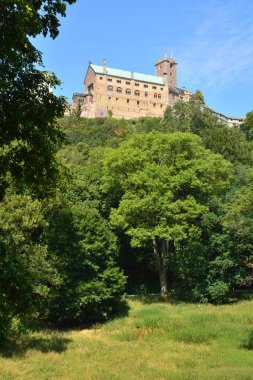 Wartburg castle yakınındaki tarihi kent Eisenach, bölge Thuringia, Almanya sığınmak Martin Luther'in 1521 ve 1522 yıllarında Eisenach, Almanya görünümü