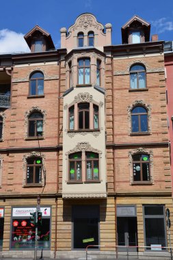 Eisenach, bölge Thuringia, Almanya tarihi şehir görünümünde Eisenach, Almanya