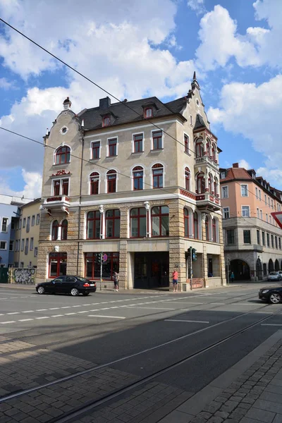 Tarihi Şehir Erfurt Thuringia Almanya Görüntülemek — Stok fotoğraf