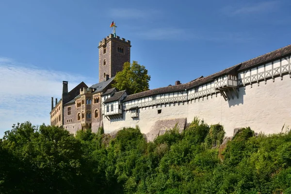 Eisenach Niemcy Widok Zamek Wartburg Pobliżu Historycznego Miasta Eisenach Regionu — Zdjęcie stockowe