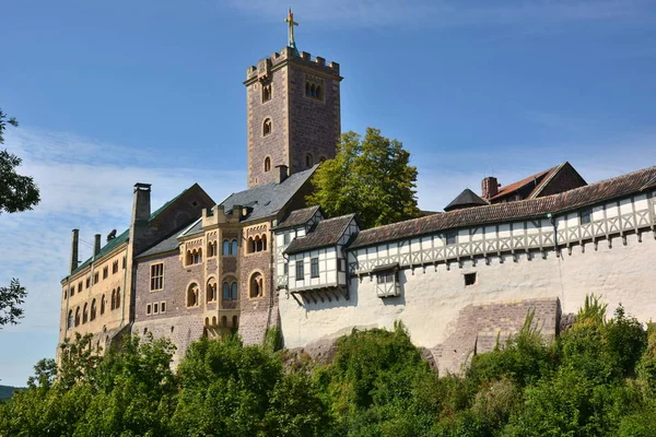 Wartburg castle yakınındaki tarihi kent Eisenach, bölge Thuringia, Almanya sığınmak Martin Luther'in 1521 ve 1522 yıllarında Eisenach, Almanya görünümü