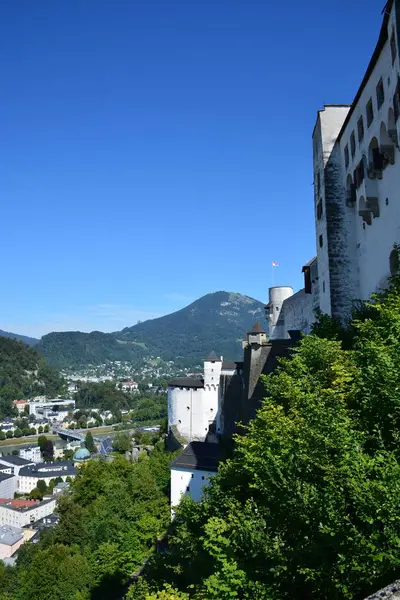 Salzburgo Áustria Vista Para Cidade Histórica Salzburgo Áustria — Fotografia de Stock