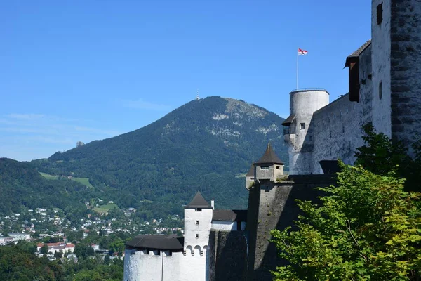 Salzburgo Áustria Vista Para Cidade Histórica Salzburgo Áustria — Fotografia de Stock