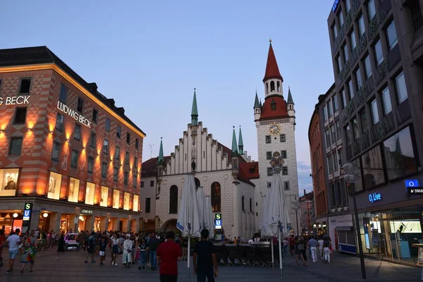 Vue Munich Bavière Allemagne Après Coucher Soleil — Photo