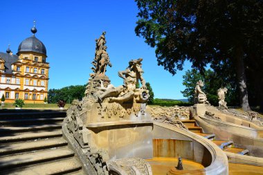 Bamberg, Almanya - Barok Schloss Seehof palace yanında üst Franconia, Almanya Bamberg şehir tarihi, Bavyera, bölge görünümünü