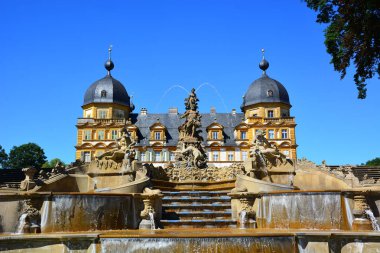 Bamberg, Almanya - Barok Schloss Seehof palace yanında üst Franconia, Almanya Bamberg şehir tarihi, Bavyera, bölge görünümünü