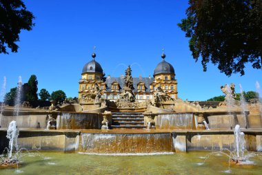 Bamberg, Almanya - Barok Schloss Seehof palace yanında üst Franconia, Almanya Bamberg şehir tarihi, Bavyera, bölge görünümünü