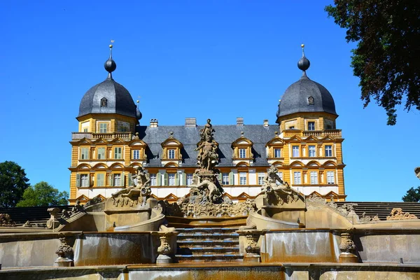 Bamberg, Almanya - Barok Schloss Seehof palace yanında üst Franconia, Almanya Bamberg şehir tarihi, Bavyera, bölge görünümünü