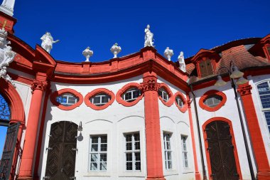 Bamberg, Almanya - Barok Schloss Seehof palace yanında üst Franconia, Almanya Bamberg şehir tarihi, Bavyera, bölge görünümünü