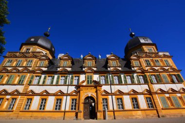 Bamberg, Almanya - Barok Schloss Seehof palace yanında üst Franconia, Almanya Bamberg şehir tarihi, Bavyera, bölge görünümünü