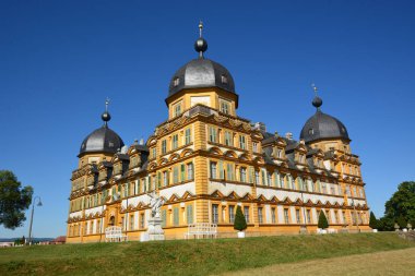Bamberg, Almanya - Barok Schloss Seehof palace yanında üst Franconia, Almanya Bamberg şehir tarihi, Bavyera, bölge görünümünü