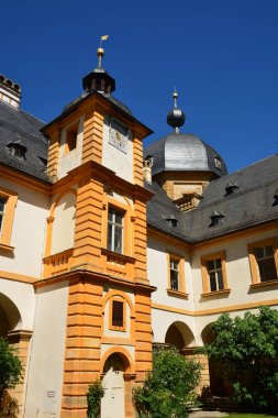 Bamberg, Almanya - Barok Schloss Seehof palace yanında üst Franconia, Almanya Bamberg şehir tarihi, Bavyera, bölge görünümünü