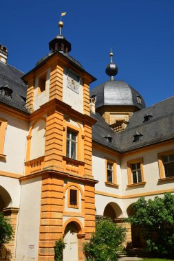 Bamberg, Almanya - Barok Schloss Seehof palace yanında üst Franconia, Almanya Bamberg şehir tarihi, Bavyera, bölge görünümünü