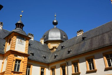 Bamberg, Almanya - Barok Schloss Seehof palace yanında üst Franconia, Almanya Bamberg şehir tarihi, Bavyera, bölge görünümünü