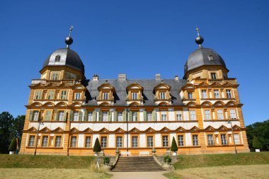 Bamberg, Almanya - Barok Schloss Seehof palace yanında üst Franconia, Almanya Bamberg şehir tarihi, Bavyera, bölge görünümünü