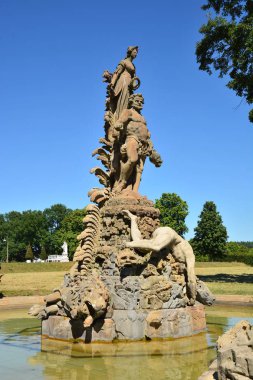 Bamberg, Almanya - Barok Schloss Seehof palace yanında üst Franconia, Almanya Bamberg şehir tarihi, Bavyera, bölge görünümünü