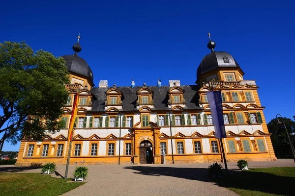 德国班贝格 德国巴伐利亚历史小镇班贝格附近的巴洛克式施洛斯 塞霍夫宫殿的景色 德国上弗兰科尼亚地区 — 图库照片