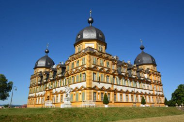 Bamberg, Almanya - Barok Schloss Seehof palace yanında üst Franconia, Almanya Bamberg şehir tarihi, Bavyera, bölge görünümünü