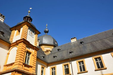 Bamberg, Almanya - Barok Schloss Seehof palace yanında üst Franconia, Almanya Bamberg şehir tarihi, Bavyera, bölge görünümünü
