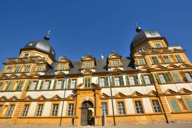 Bamberg, Almanya - Barok Schloss Seehof palace yanında üst Franconia, Almanya Bamberg şehir tarihi, Bavyera, bölge görünümünü