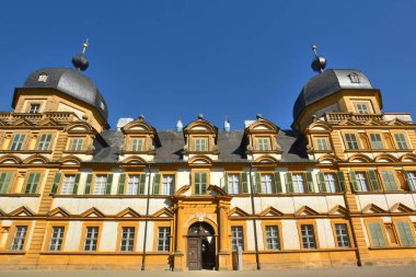 Bamberg, Almanya - Barok Schloss Seehof palace yanında üst Franconia, Almanya Bamberg şehir tarihi, Bavyera, bölge görünümünü